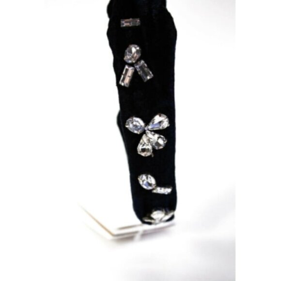 Hemant 7 Nandita Crystal Velvet Headband Blue Navy main image 4